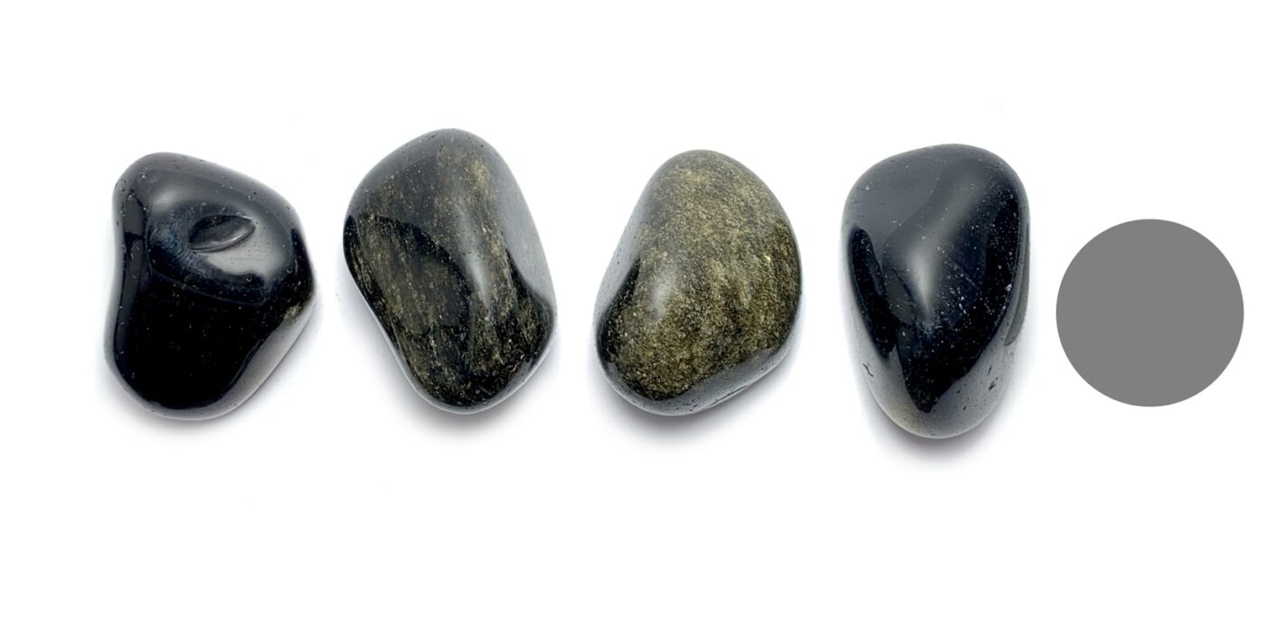 Kraftstein Goldobsidian - Trommelstein Glücksstein Handstein Handschmeichler