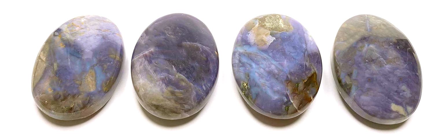 Handschmeichler Lavendel-Chalcedon Glücksstein Meditations-Stein Edelstein Kraftstein