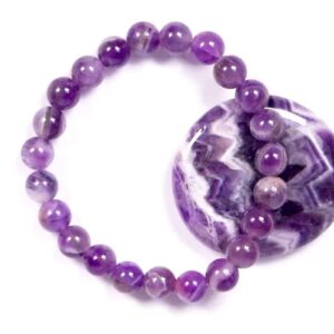 Kraftstein-Armband – Chevron-Amethyst – Klarheit, Ruhe, Abgrenzung