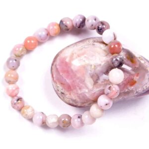 Kraftstein-Armband – Rosafarbener Andenopal – Wachstum, Authentizität, Empathie
