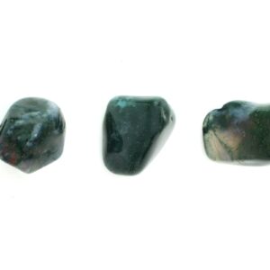 Kraftstein Grüner Moosachat - Trommelstein Glücksstein Handstein Handschmeichler