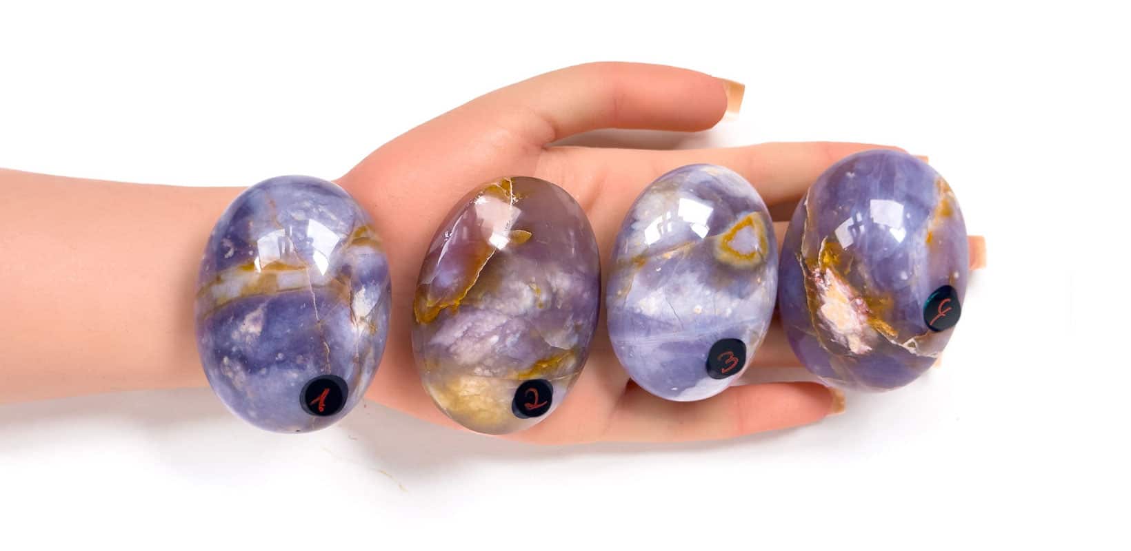 Kraftstein-Handschmeichler - Lavendel-Chalcedon