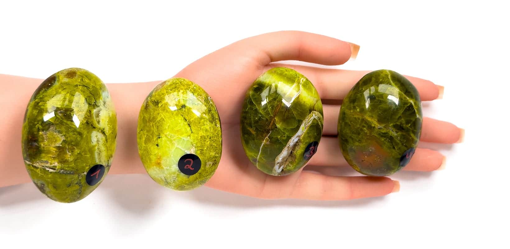 Kraftstein-Handschmeichler - grüner Opal