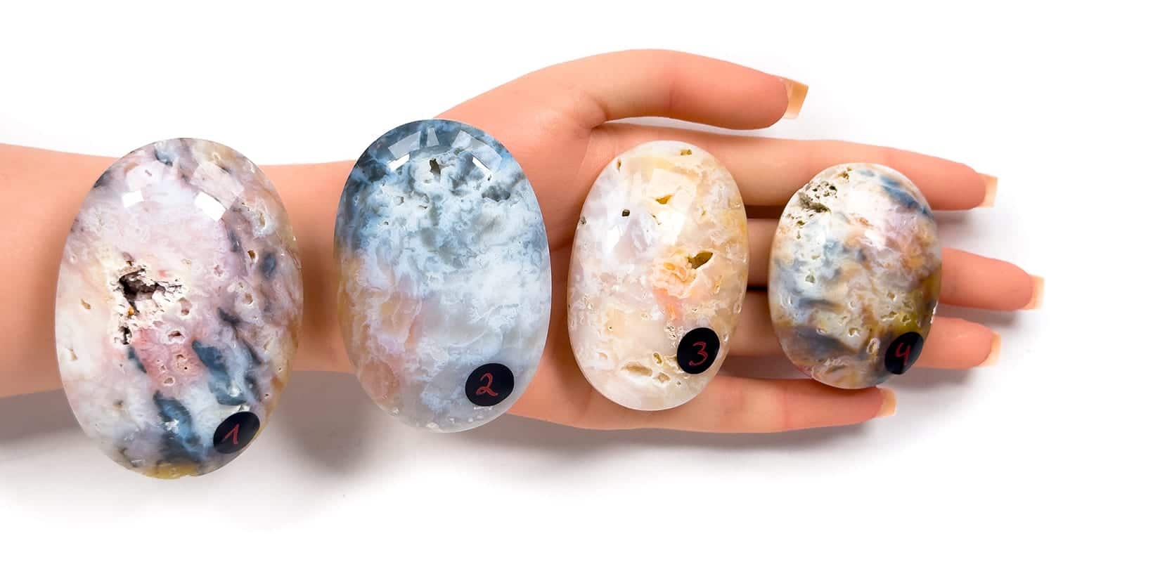 Kraftstein-Handschmeichler - Rosafarbener Chalcedon