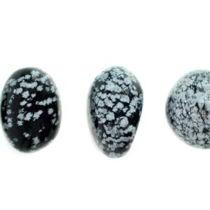 Kraftstein Schneeflockenobsidian - Trommelstein Glücksstein Handstein Handschmeichler