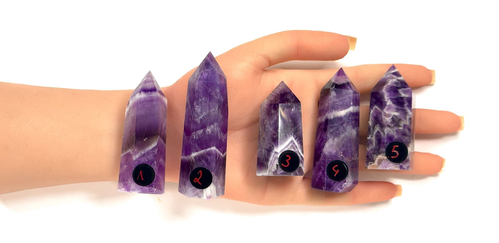 Kraftstein-Turm Chevron-Amethyst