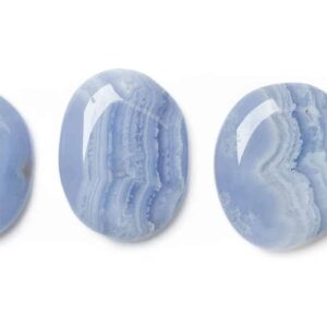 Kraftstein Blue Lace Chalcedon Scheibenstein