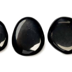 Kraftstein schwarzer Obsidian Scheibenstein
