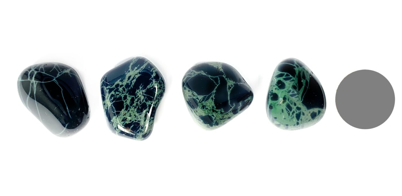 Kraftstein Spinnweben-Obsidian - Trommelstein Glücksstein Handstein Handschmeichler